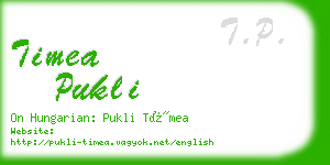 timea pukli business card